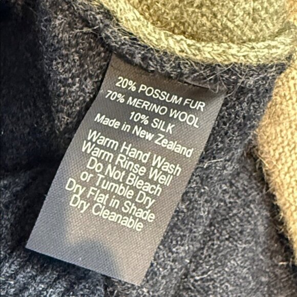 Nativeworld New zealand Gray and Green Crewneck Sweater Size XL - Picture 7 of 7